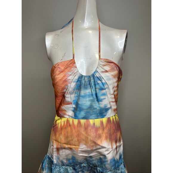 Alexis Naim Dyed Halterneck Minidress in Desert Indigo Size L $695 - Picture 6 of 11